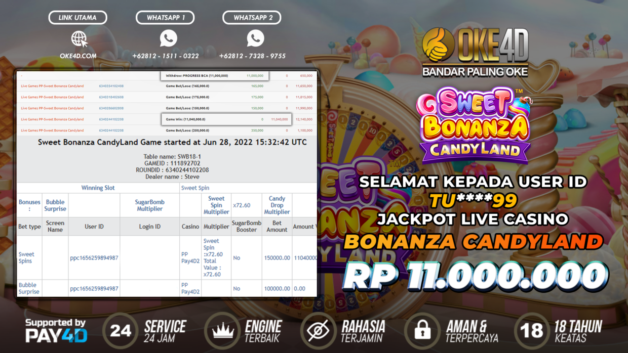 BUKTI PEMBAYARAN MEMBER JP LIVECASINO DI OKE4D USER ID TU99