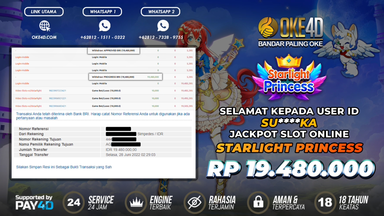 BUKTI PEMBAYARAN MEMBER JP SLOT ONLINE DI OKE4D USER ID SUKA