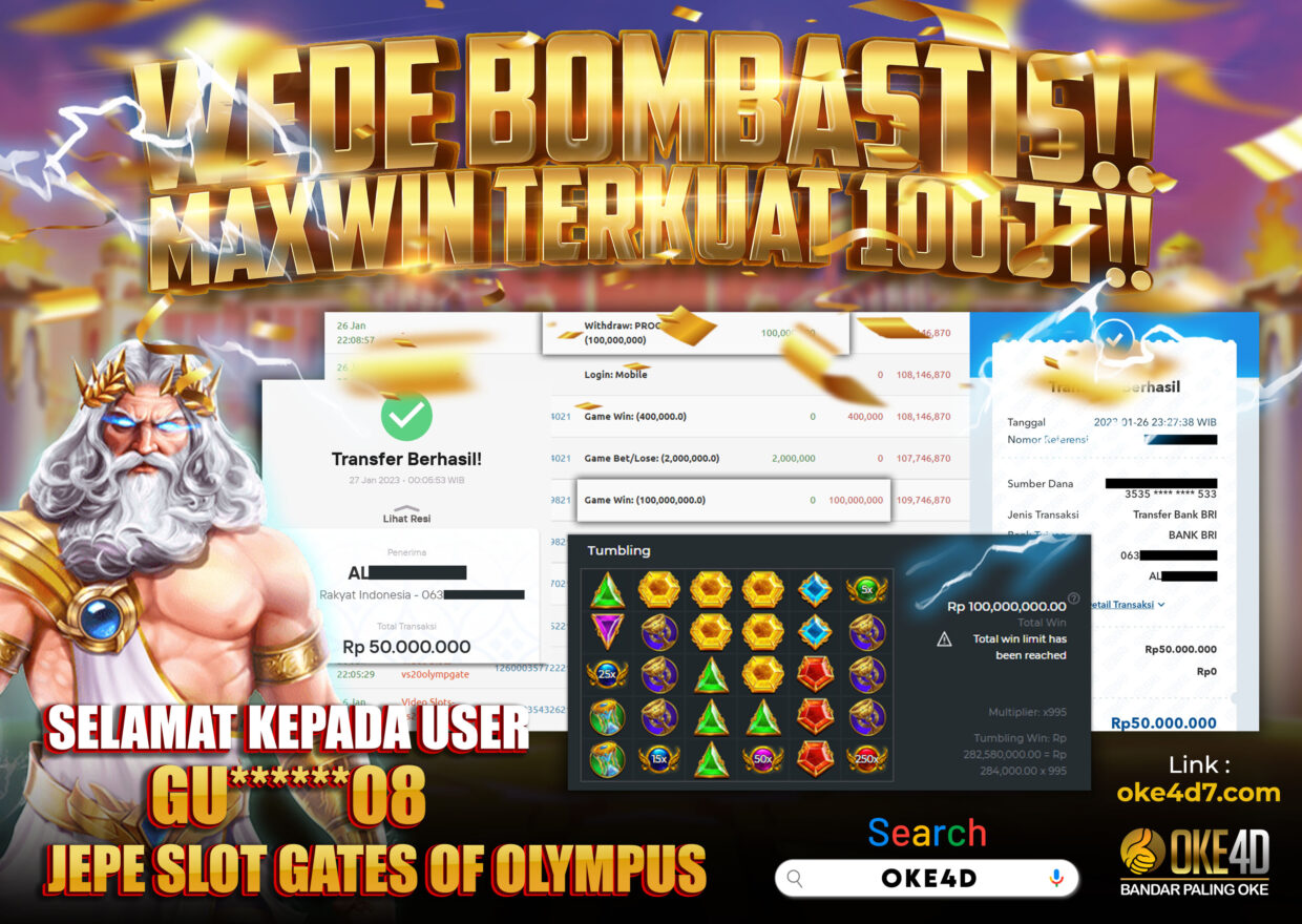 BUKTI PEMBAYARAN MEMBER JP SLOT ONLINE DI OKE4D USER ID GU08