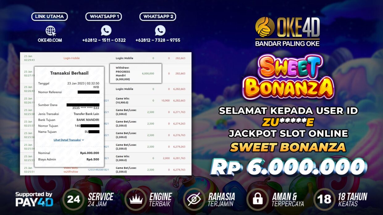 BUKTI PEMBAYARAN MEMBER JP SLOT ONLINE DI OKE4D USER ID ZUE