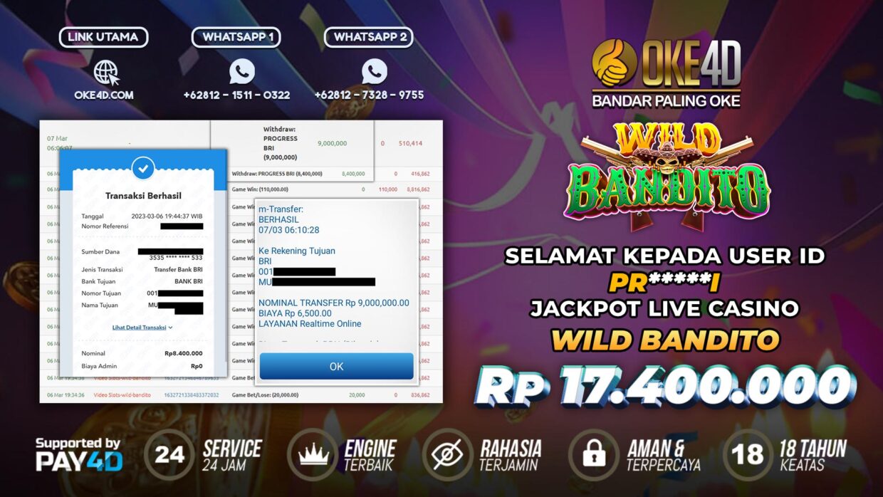 BUKTI PEMBAYARAN MEMBER JP SLOT ONLINE DI OKE4D USER ID PRI