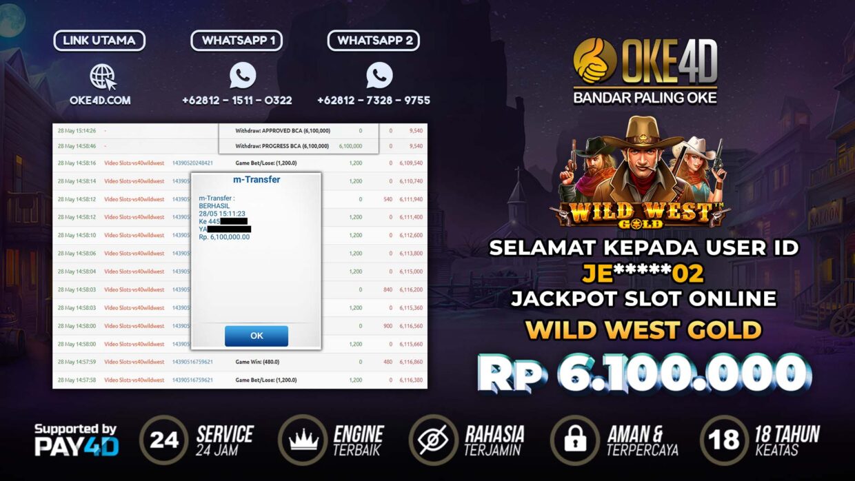 BUKTI PEMBAYARAN MEMBER JP SLOT ONLINE DI OKE4D USER ID JE02