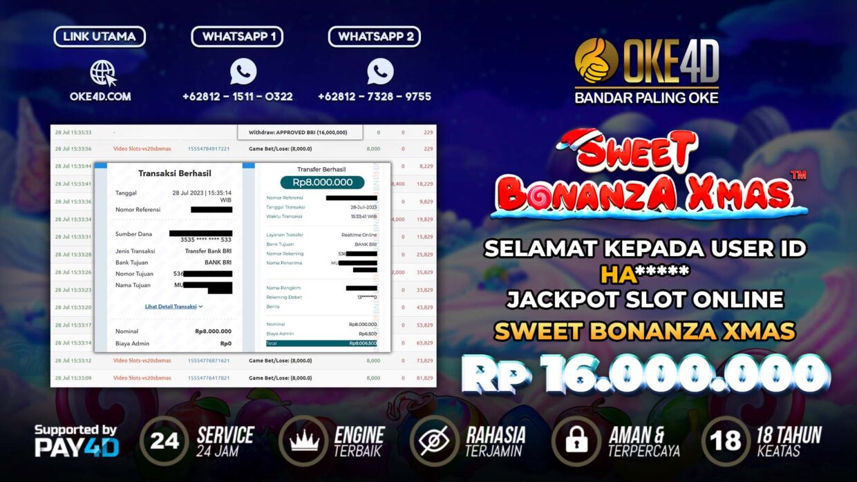 BUKTI PEMBAYARAN MEMBER JP SLOT ONLINE DI OKE4D USER ID HA