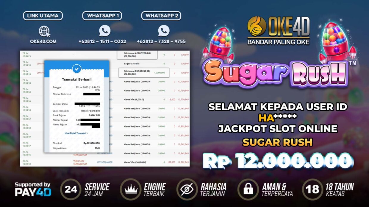 BUKTI PEMBAYARAN MEMBER JP SLOT ONLINE DI OKE4D USER ID HA