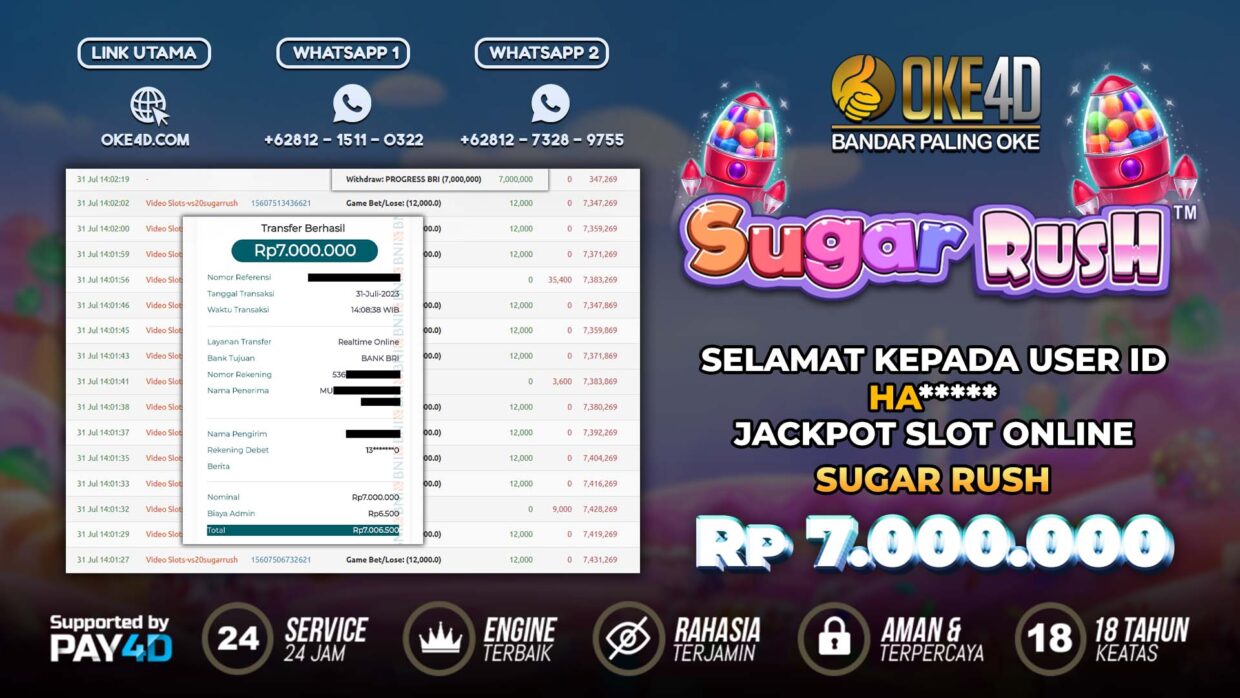 BUKTI PEMBAYARAN MEMBER JP SLOT ONLINE DI OKE4D USER ID HA