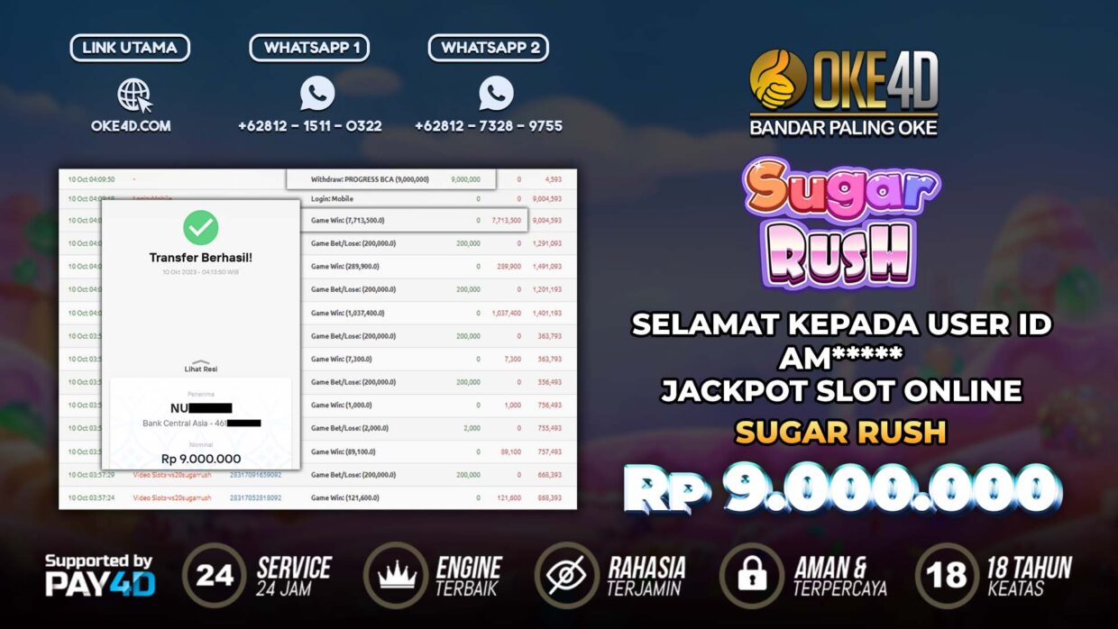 BUKTI PEMBAYARAN MEMBER JP SLOT ONLINE DI OKE4D USER ID AM