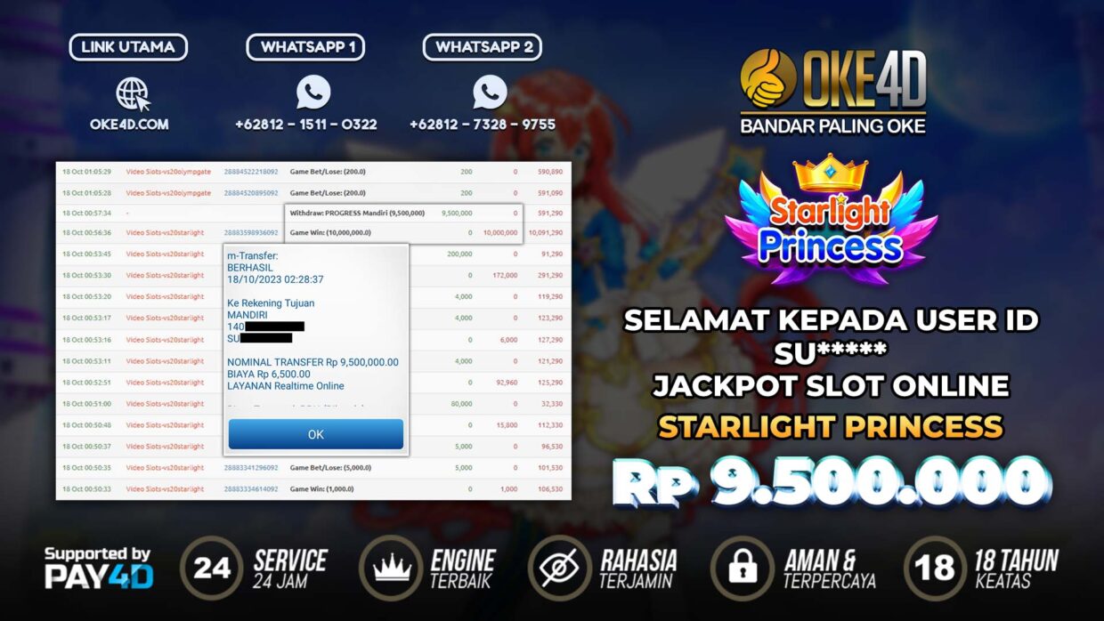 BUKTI PEMBAYARAN MEMBER JP SLOT ONLINE DI OKE4D USER ID SU