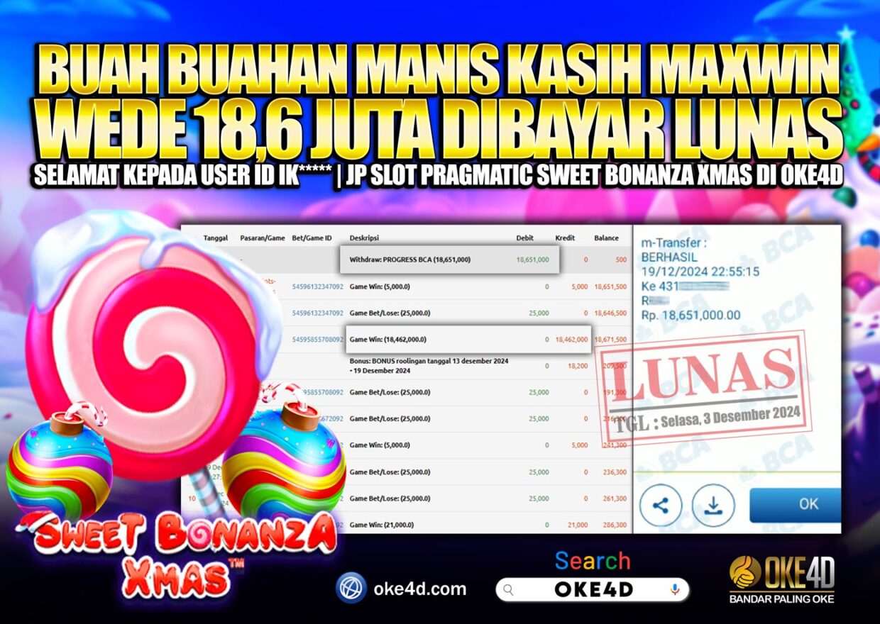 BUKTI PEMBAYARAN MEMBER JP SLOT ONLINE DI OKE4D USER ID IK